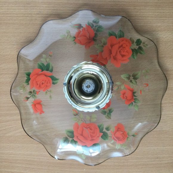 James Clarke & Sons LTD English Stoke-on-Trent Glass Cake Stand vintage - Picture 5 of 5